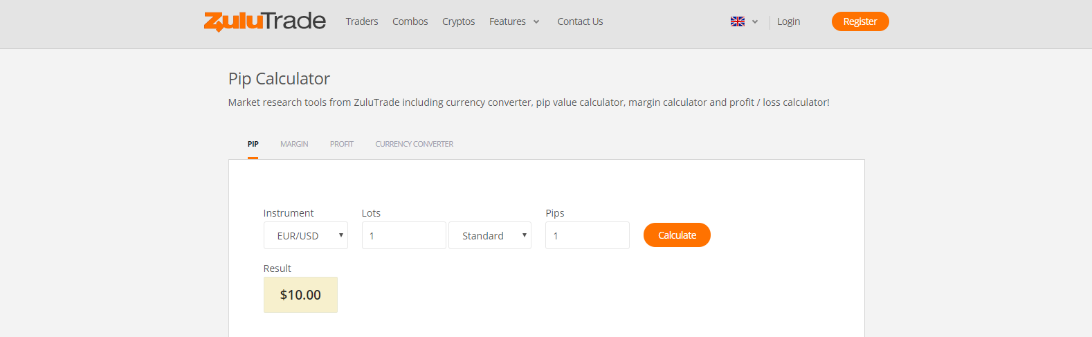 ZuluTrade pip calculator ZuluTrade pip calculator